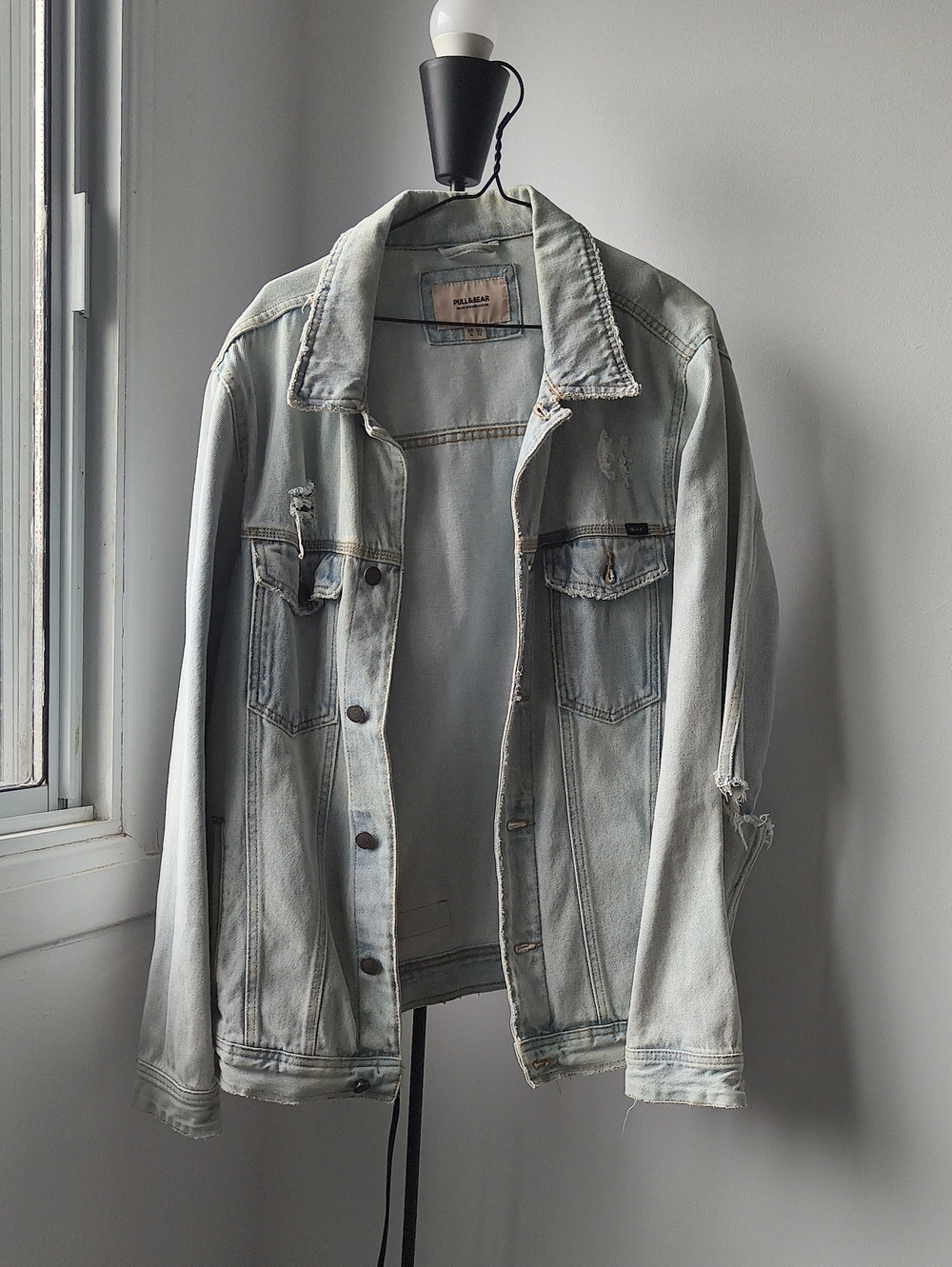 Pull&Bear Light Wash Denim Jacket - Faded Light Blue